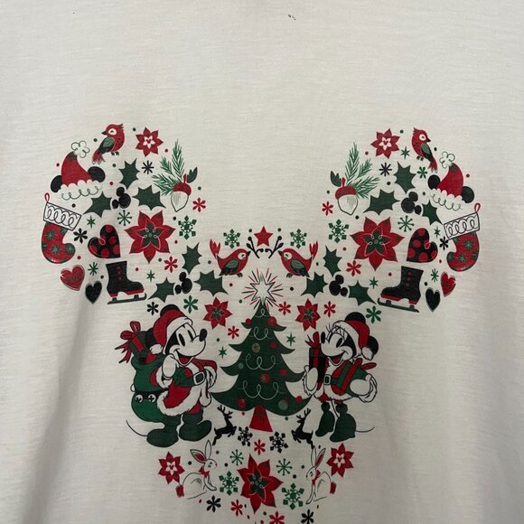 Disney Holiday  Pajama Top Mickey and Minnie - Picture 3 of 5